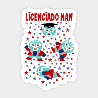 Wrestler Licenciado Man Sticker